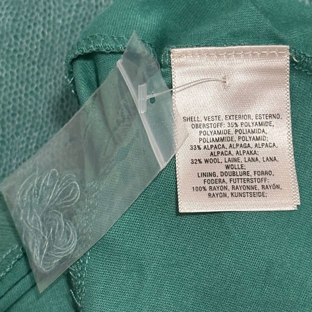Anthropologie Knitted & Knotted Irina Green Layered Alpaca Blend Sweater M NWT - Picture 10 of 14